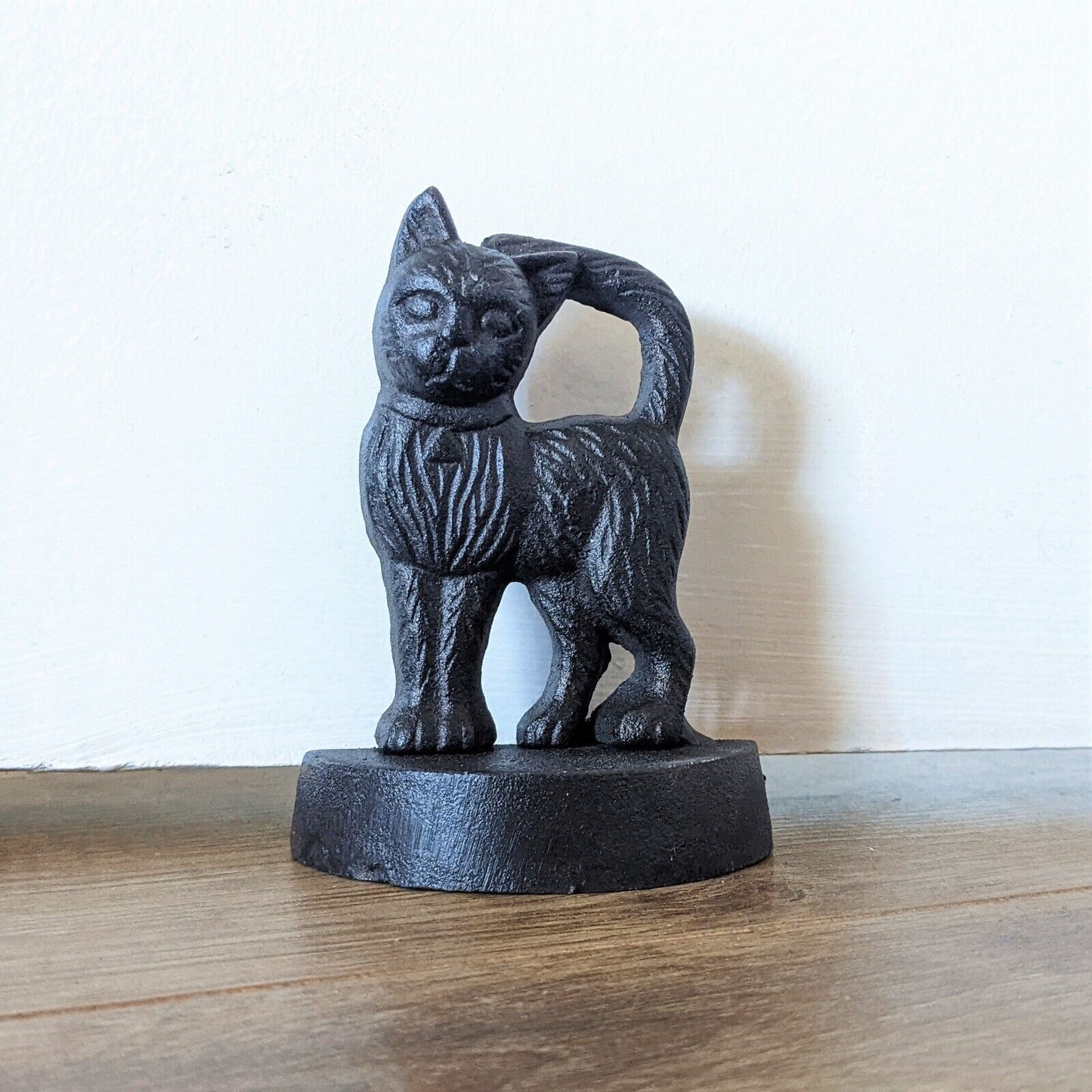 Cat Cast Iron Metal Doorstopper Heavy Door Wedge Shabby Chic Stopper Stop