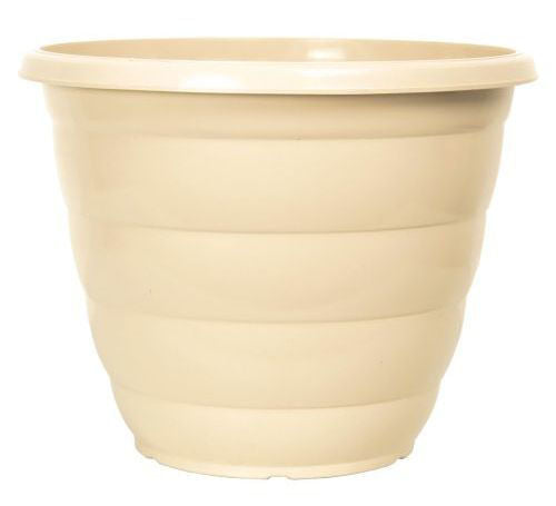 2 Pcs 30cm Cream Beehive Plant Pots Garden Outdoor 9.5L Gloss Patio Planter