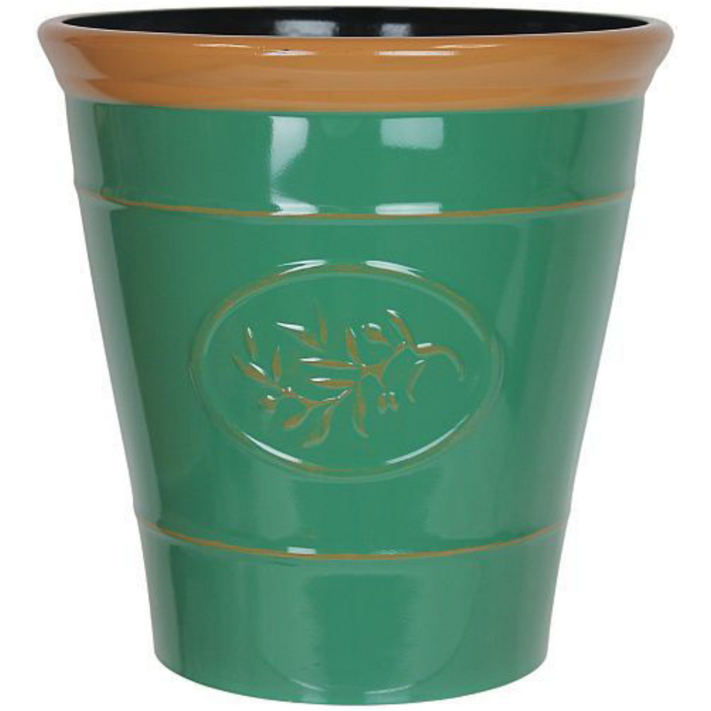 Gloss Ceramic Plastic Planters Flower Plant Pots Barrel Tall Bowl Olive Cover