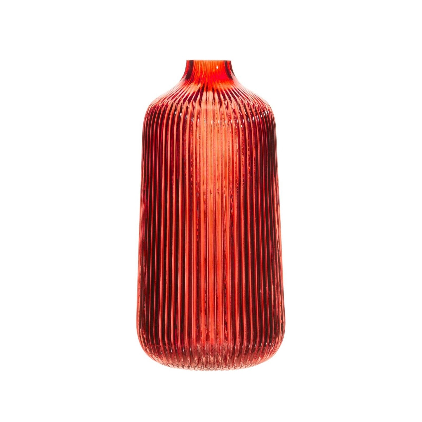 Tall Fluted Glass Vase Glass Sodalime Vase Table Display Flowers Display Holder