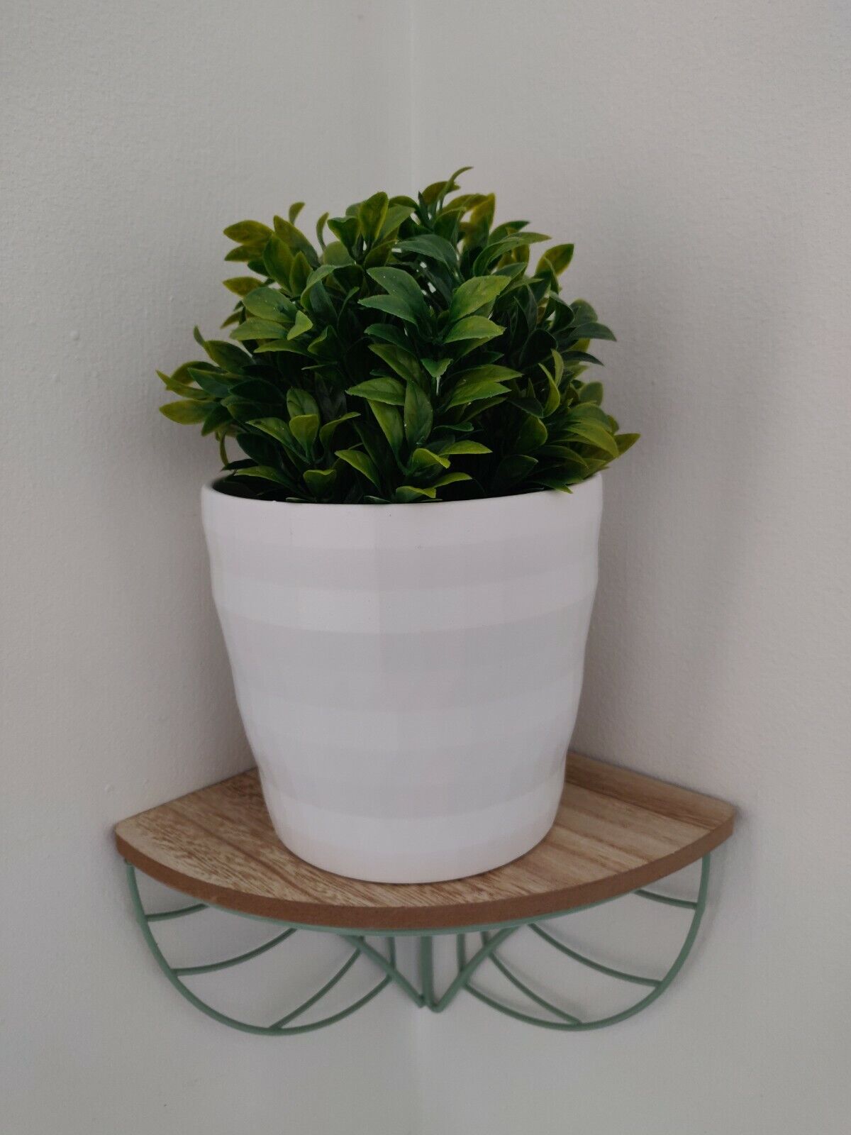 13.5cm Ceramic White Pattern Garden Indoor Kitchen Planter Herb Pot Cover