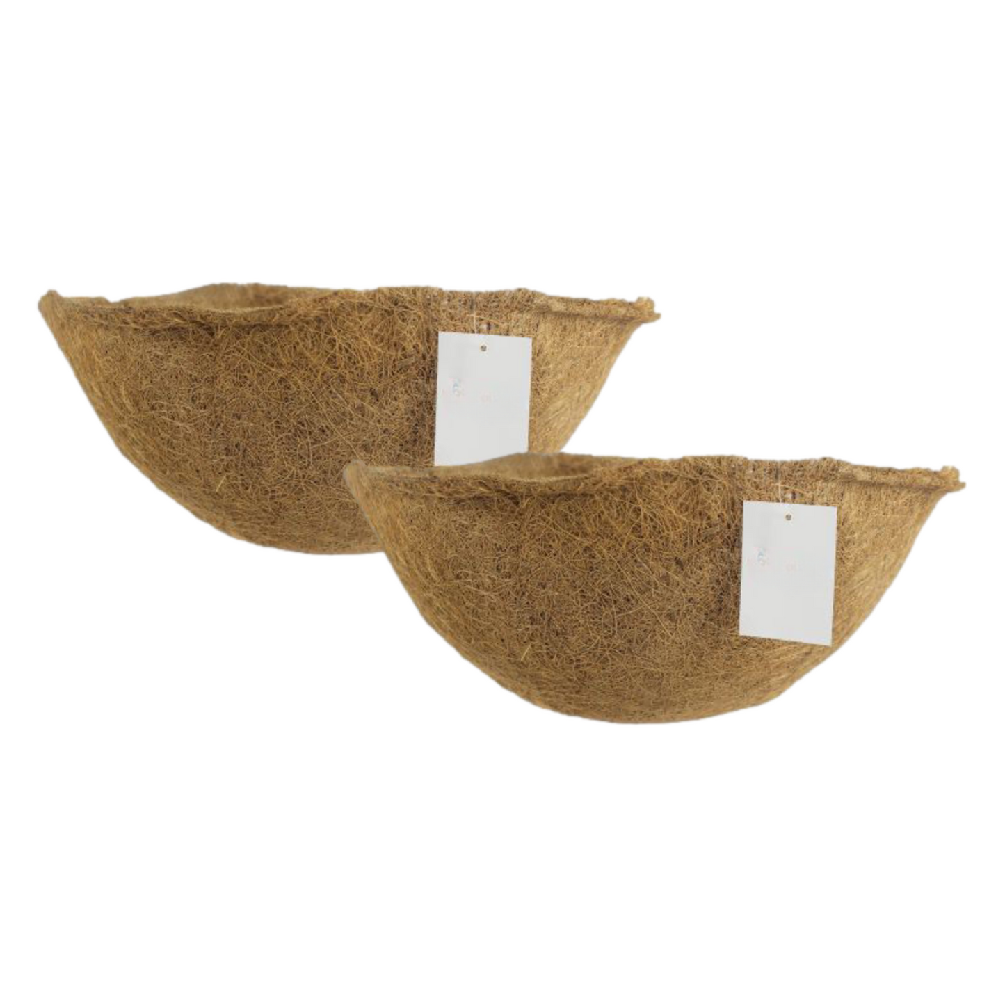 2Pc Brown Coco Liner Preformed Retail 16inch Cup Shape Hanging Basket Home Decor