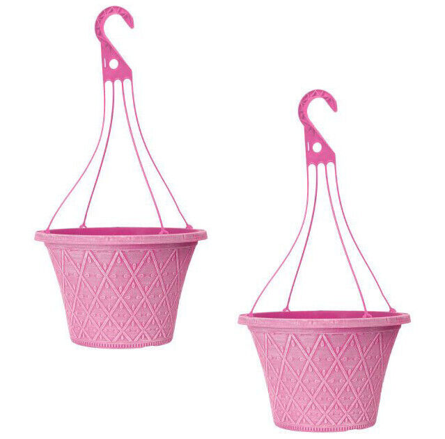 Plastic Summer Spring Planters Plant Pots Hanging Baskets Troughs Powdered Pots