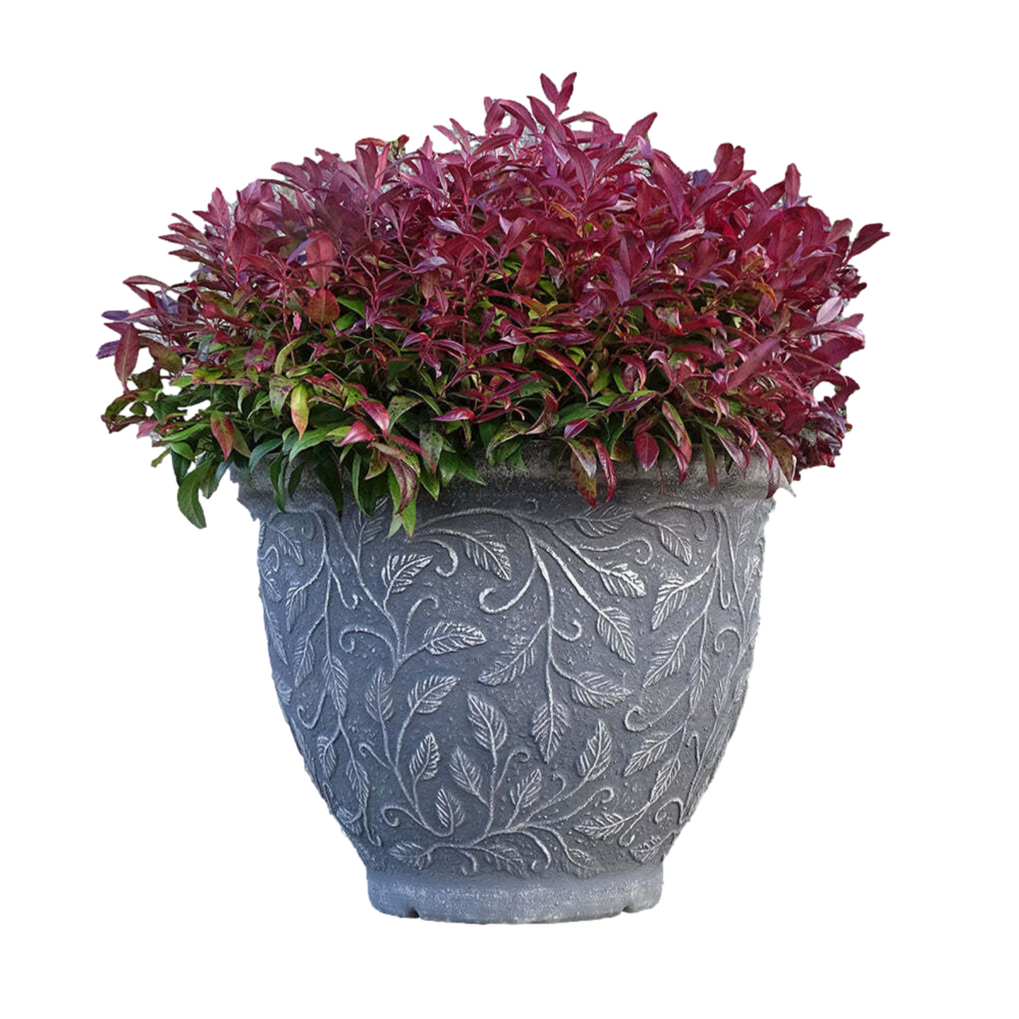 Large Round Harmony Bell Grey Plant Pot 40cm Home Garden Decor 20L Planter Cover