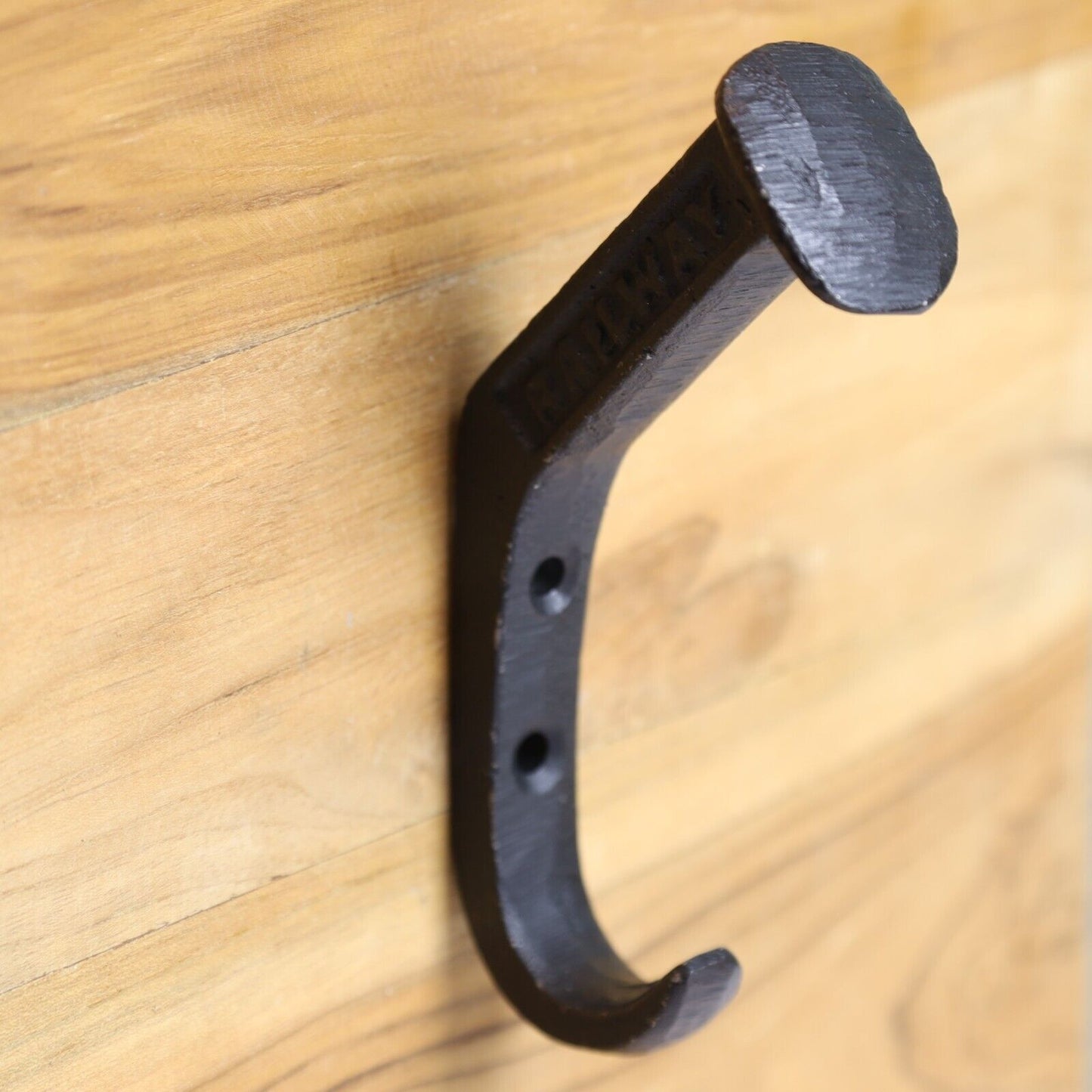 Coat Hook Railway Spike Nail Train Wall Mounted Key Hanger Cast Iron Black Hook