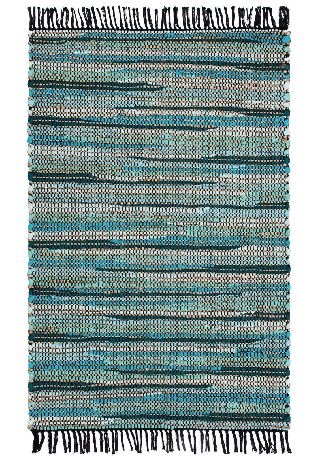 75 x 120cm Eco Friendly Jute & Cotton Handmade Floor Rug Mat Ethnic Carpet