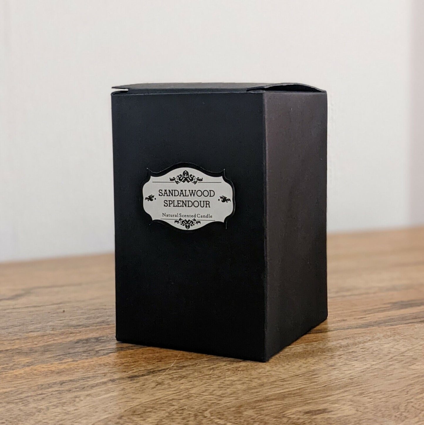 Scented Glass Candle Sandalwood Splendour Natural Candle With Bell Cloche Lid