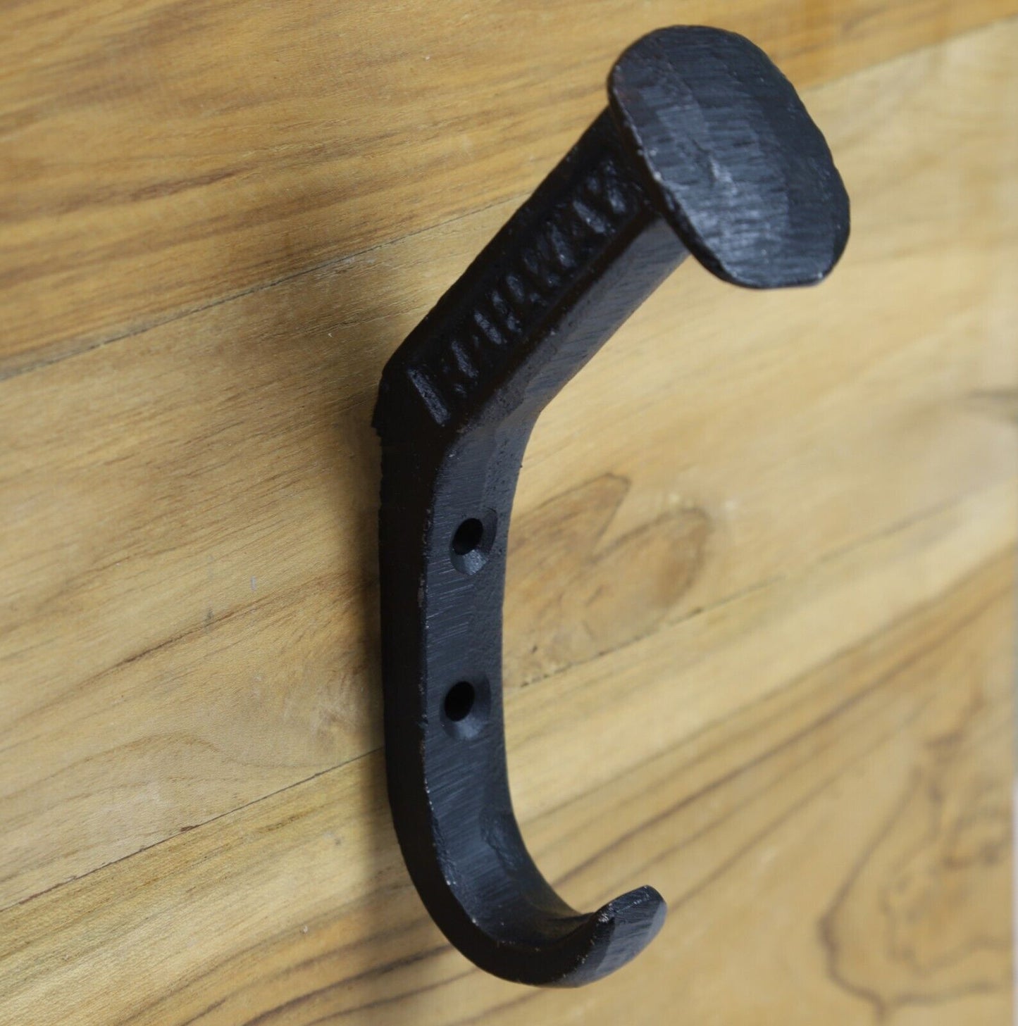 Coat Hook Railway Spike Nail Train Wall Mounted Key Hanger Cast Iron Black Hook