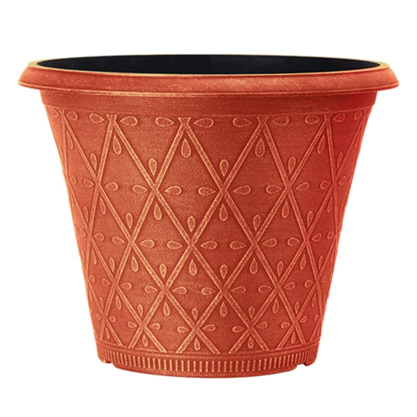 2Pc Plastic Prisma Planters 30cm Festive Red 9L Pots Garden Plant Pots Cover