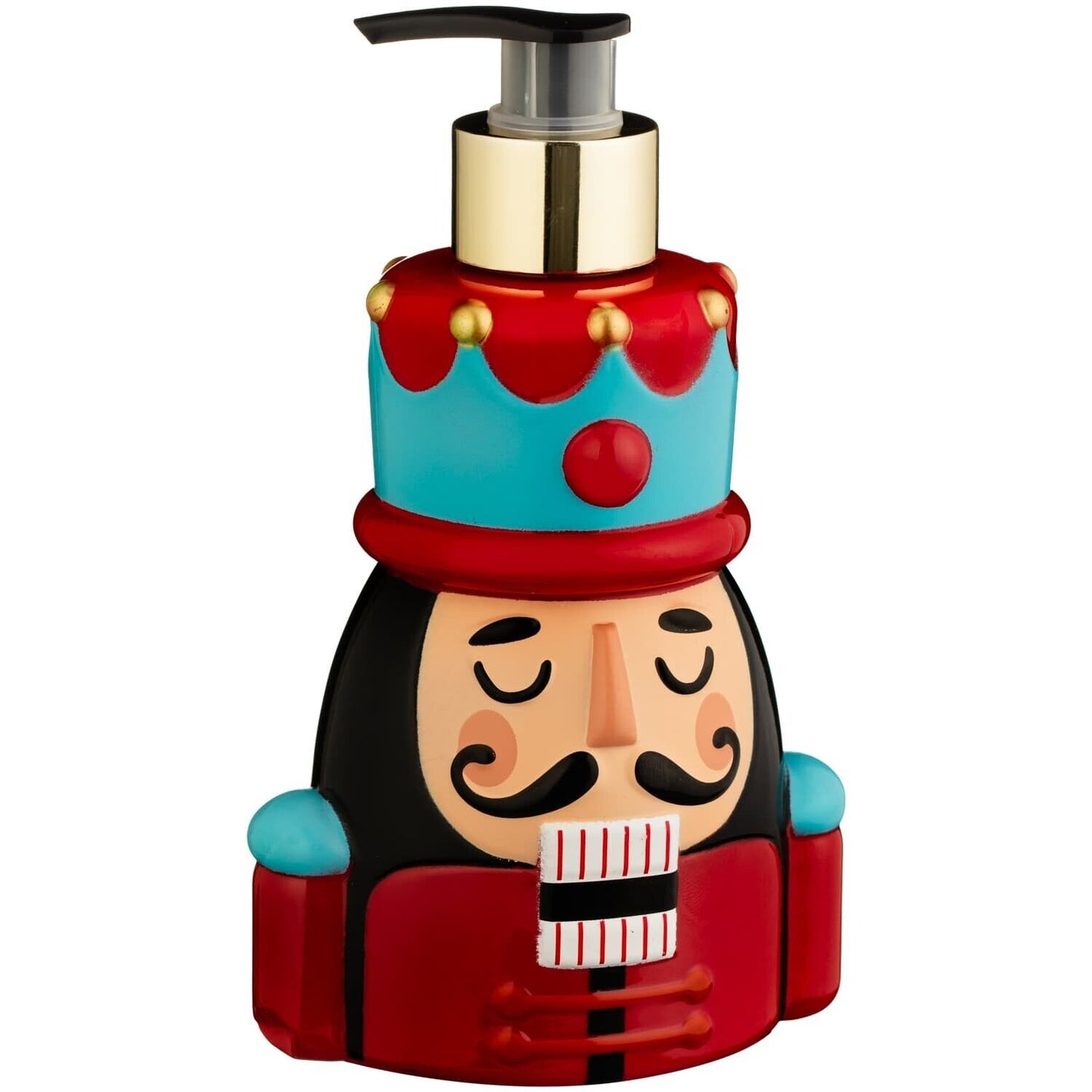 Christmas Nutcracker Festive Scented 350ml Soap Filled Plastic Bottle Novelty