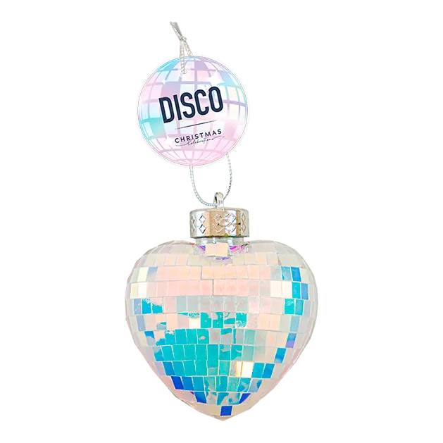 Disco Christmas Tree Hanging Iridescent Mirror Ornaments Xmas Festive Home Party