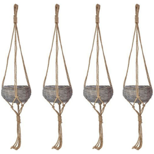 Macrame Plant Hanger Planter Willow Rope Hanging Indoor Jute Basket Home Decor