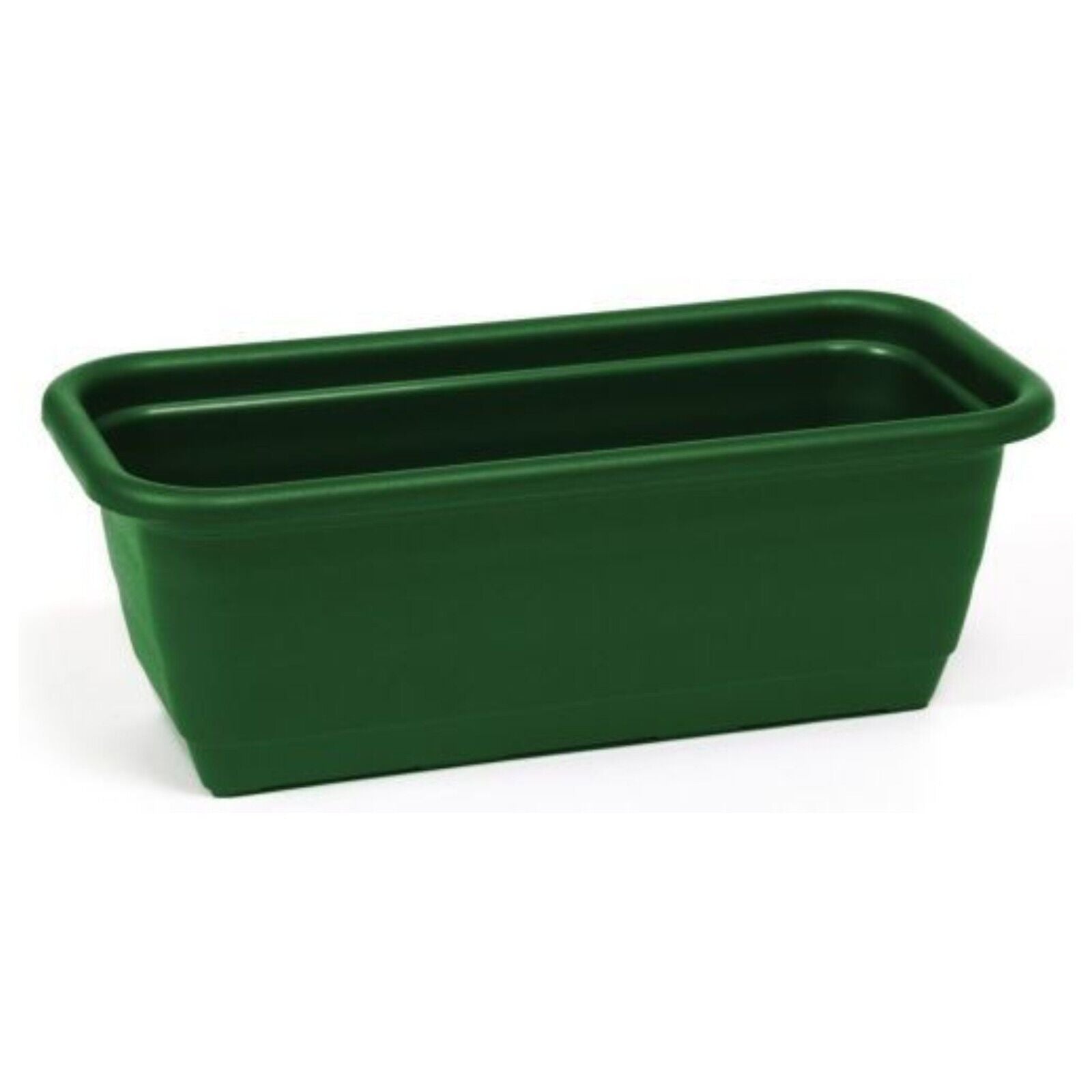 Plastic Oval Green Balcony Trough 40cm Outdoor 10.5L Garden Flower Planter Cover