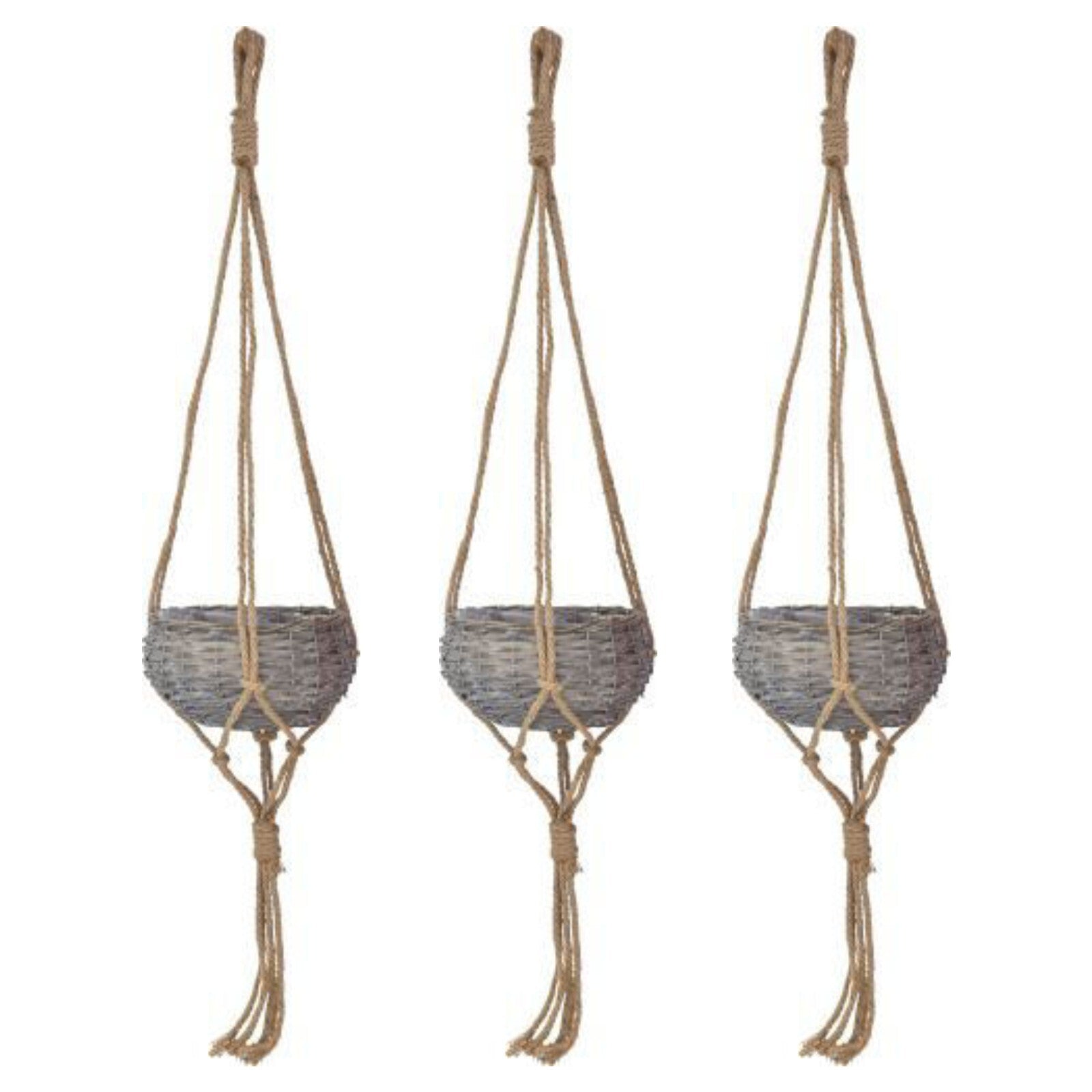 Macrame Plant Hanger Planter Willow Rope Hanging Indoor Jute Basket Home Decor
