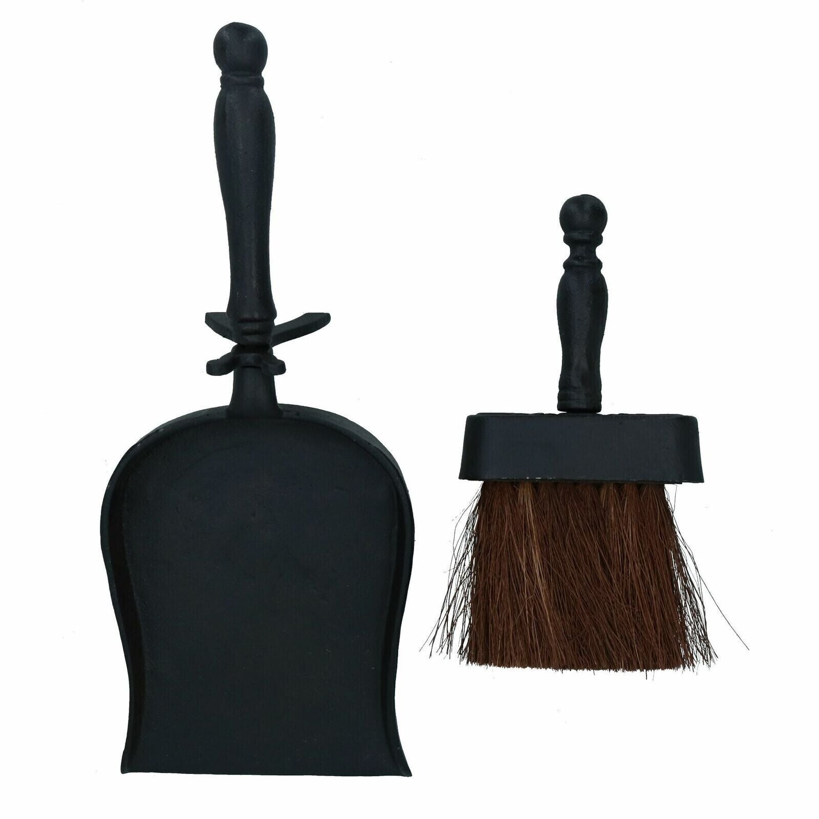 Hearth Tidy Brush And Shovel Set Black Handle Fireplace Accessory Fireside Tidy