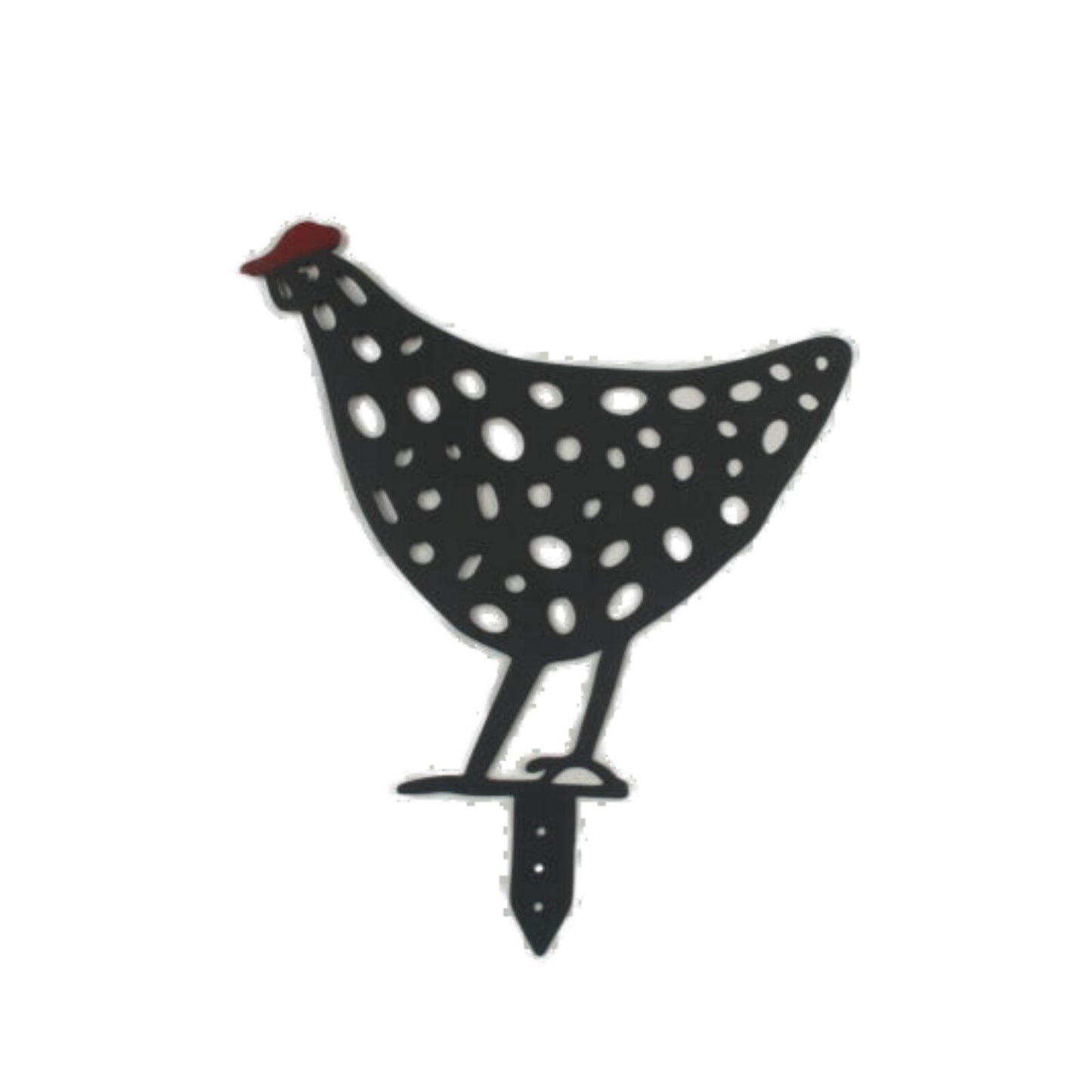 Metal Coated Chicken Stake Outdoor Gaden Lawn Plaque Decor Ornament