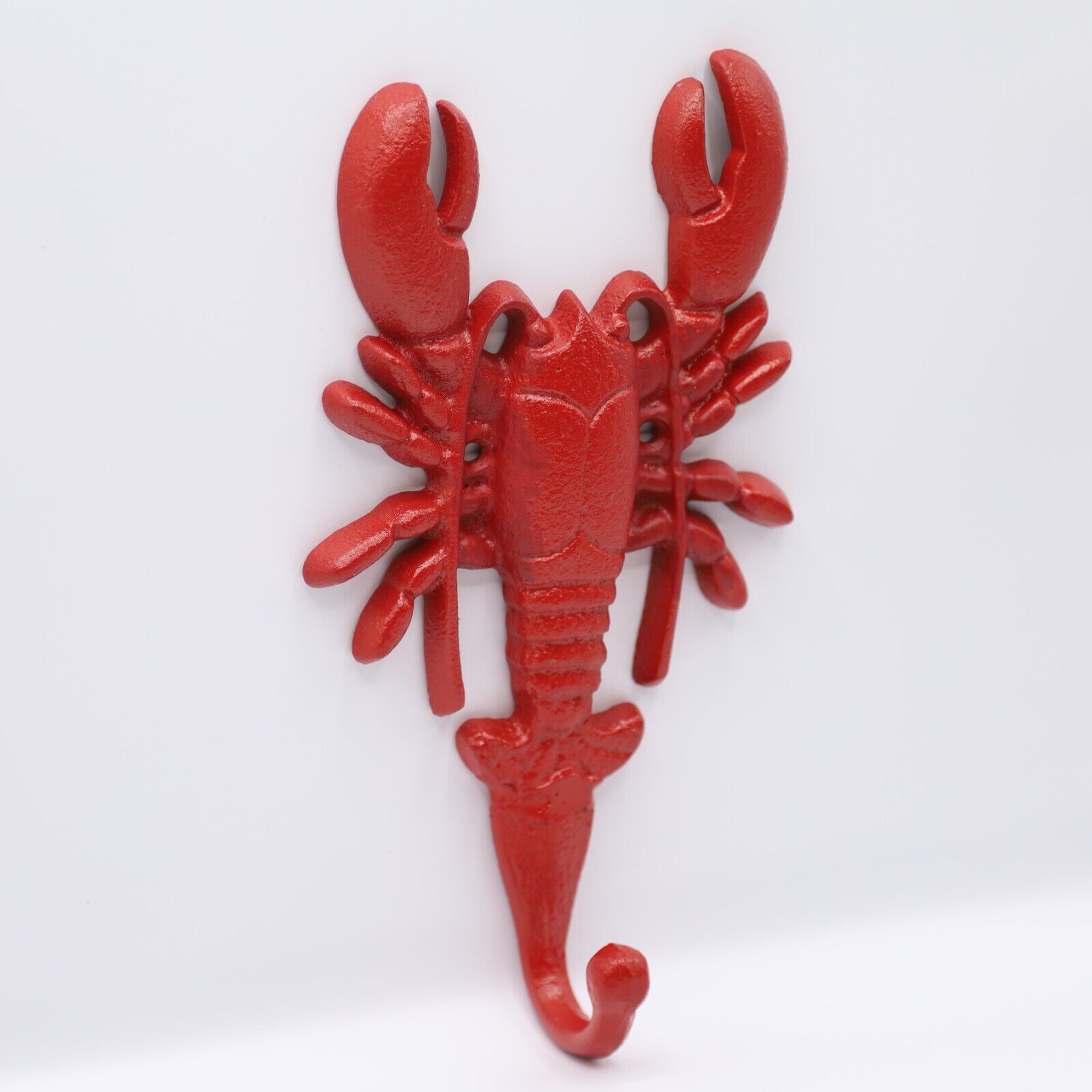 Cast Iron Red Nautical Lobster Marine Seaside Coat Keys Single Wall Hook Hanger