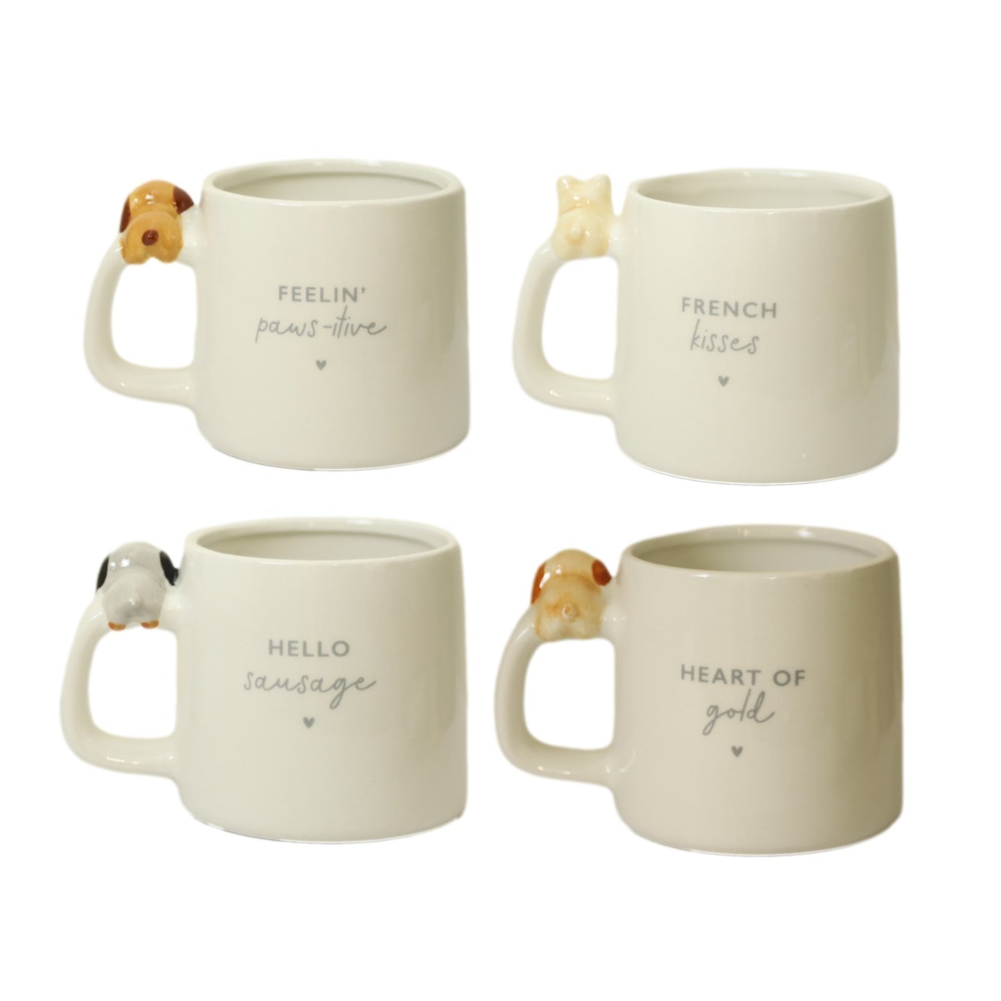 Ceramic White Mug 350ML Dogs Mug Tea Coffee Cup Novelty Kitchen Dog Figurine