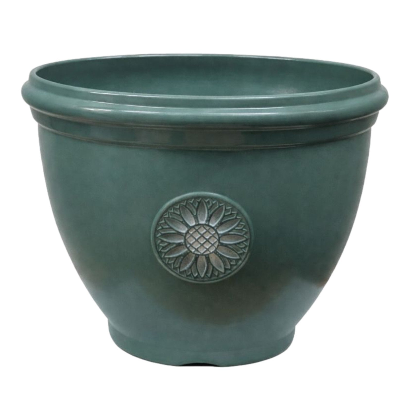 Round Plant Pot 30cm Garden Outdoor 11L Pot Sunflower Planter Glossy Home Decor