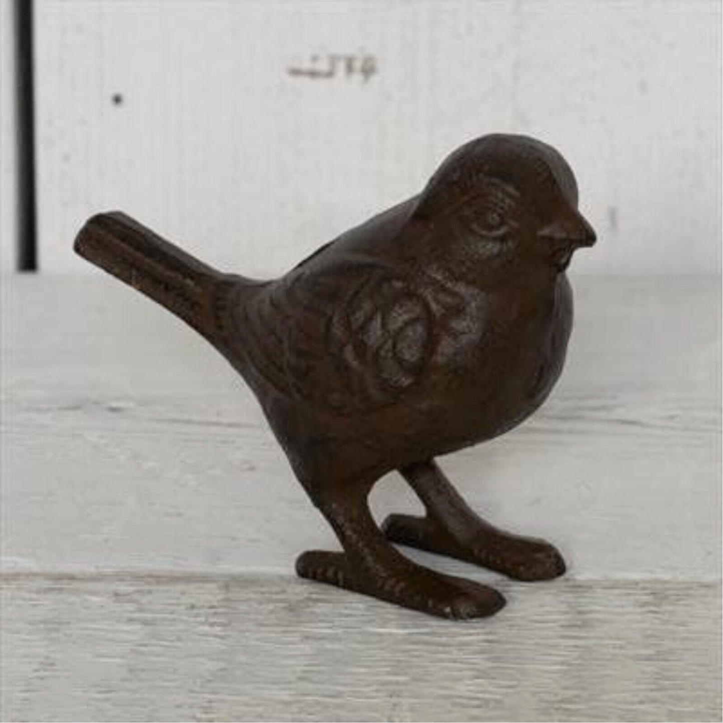 Cast Iron Brown Bird Ornament Bird Home Garden Antique Decorative Gift