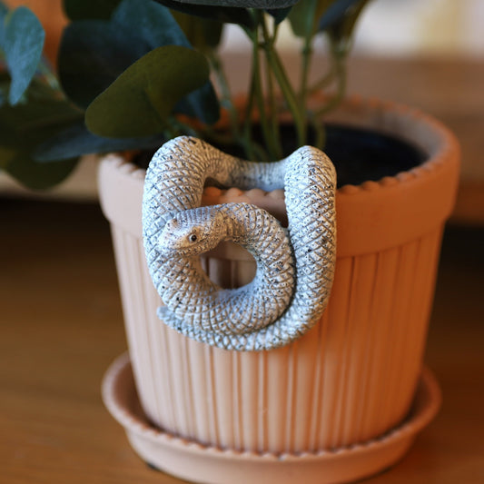 Resin Stone Snake Plant Pot Hanger Antique Animal Home Garden Decor Ornament