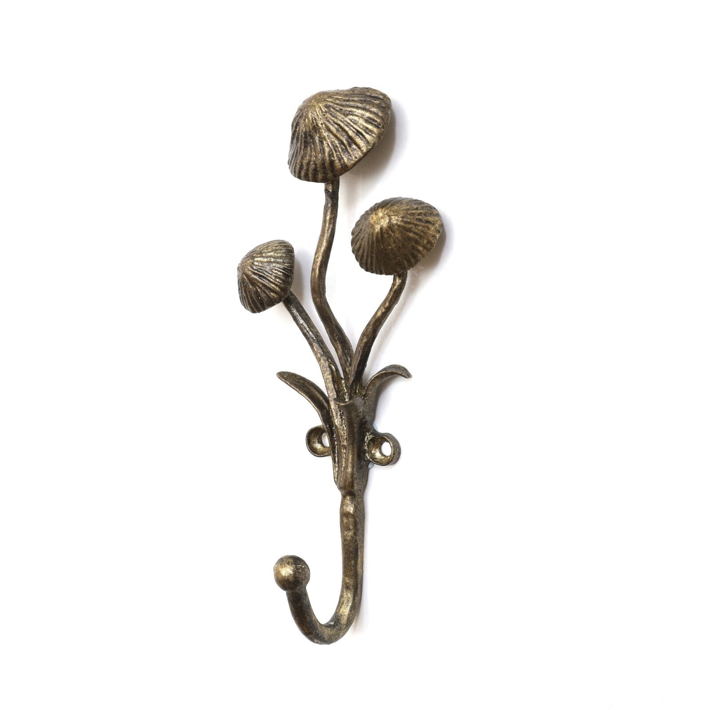 2Pc Bronze Finish Metal Hook Mushrooms Leads Coat Keys Wall Mounted Hanger Hook