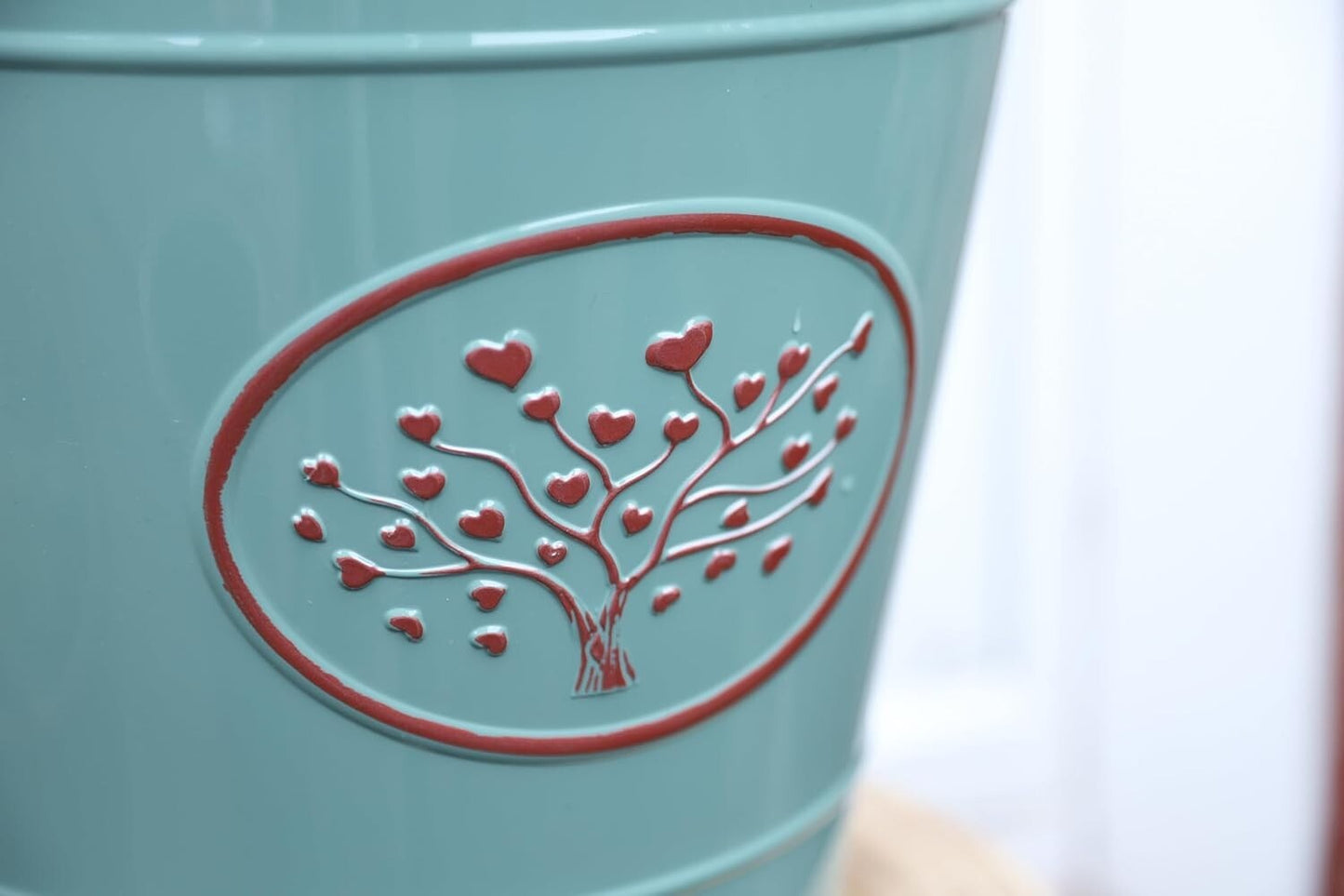 Plastic Olive Green Planter 30cm Round Indoor Outdoor 14L Gloss Garden Plant Pot
