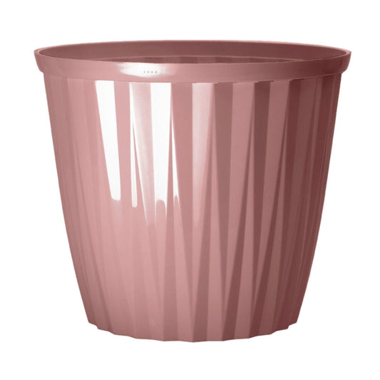 Round Plastic Purple Plant Pot 30cm Outdoor 11L Garden Planter Glossy Effect Pot