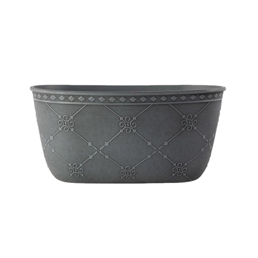Plastic Grey Balcony Trough 32cm Outdoor 4L Garden Patio Flower Planter Cover