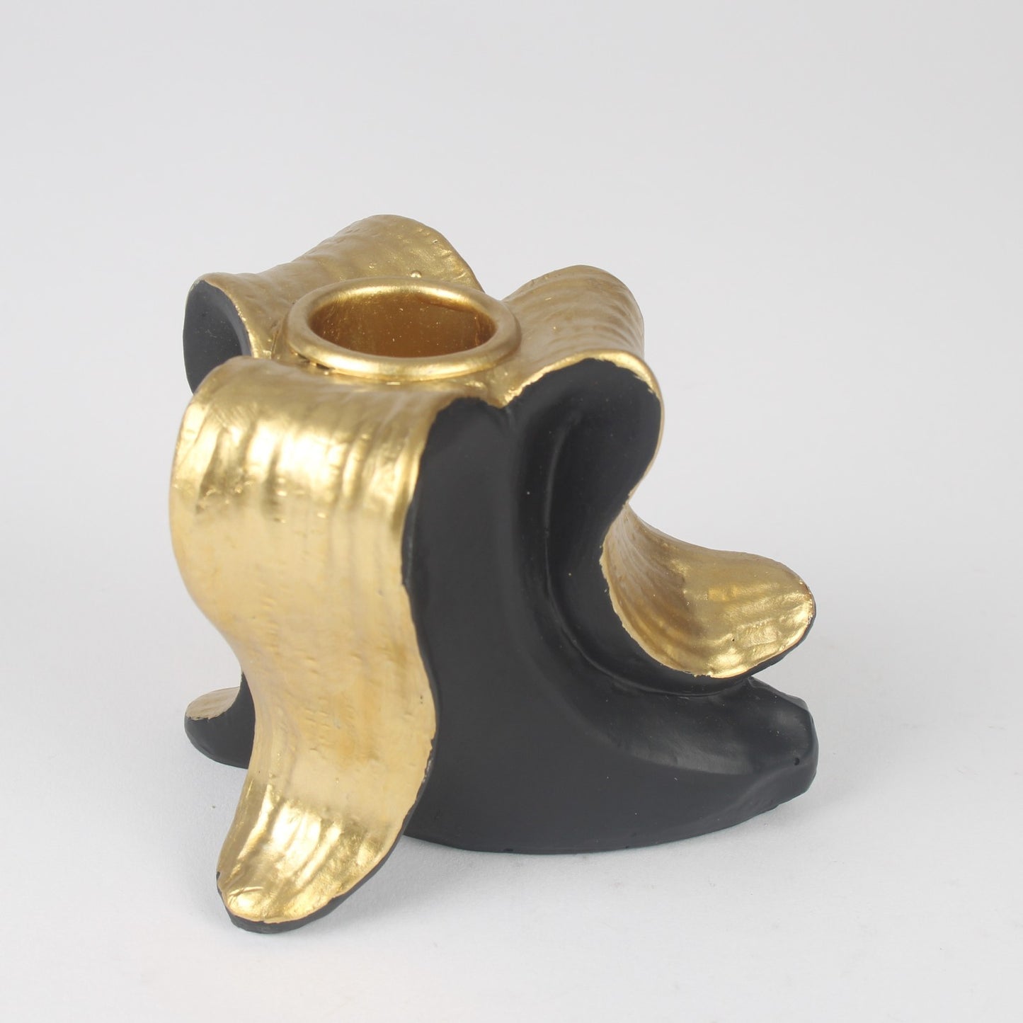 Resin Gold & Black Banana Candle Holder Dinner Candle Holder Table Top Ornament