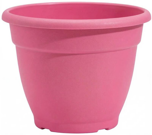 Round Plastic Plant Pot 30cm Pink 9.5L Home Outdoor Weatherproof Planter Cover
