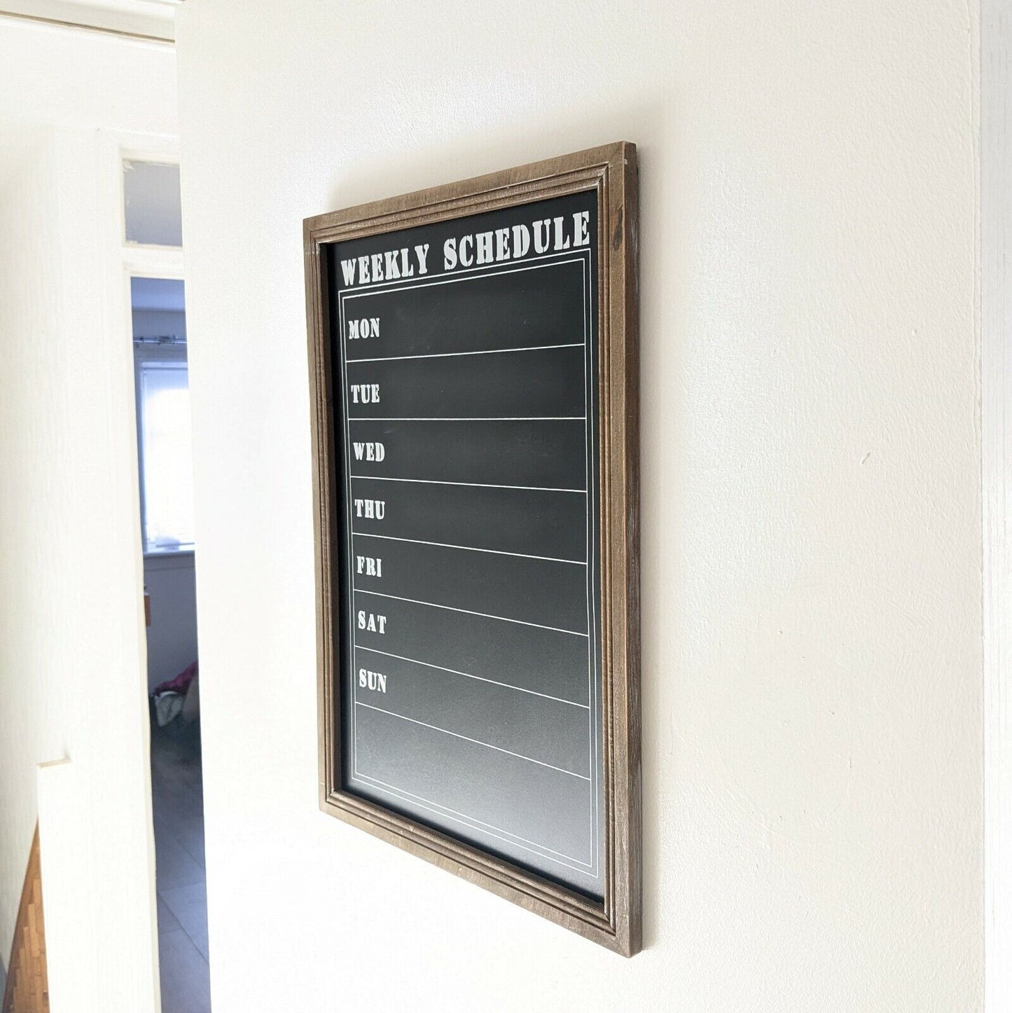 Chalk Board Week Days Meal Menu Planner Events Notes Kitchen Organiser Plaque