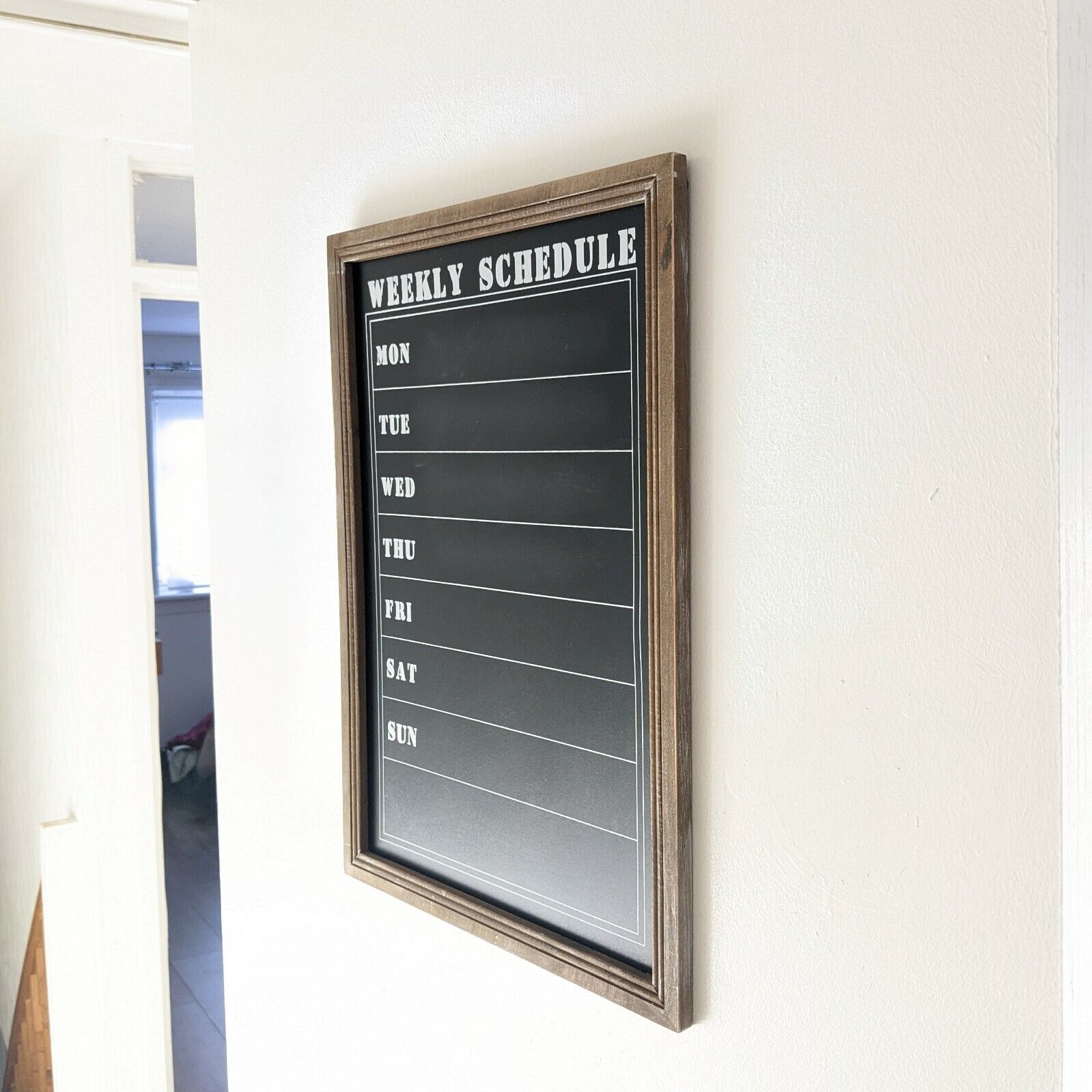 Chalk Board Week Days Meal Menu Planner Events Notes Kitchen Organiser Plaque