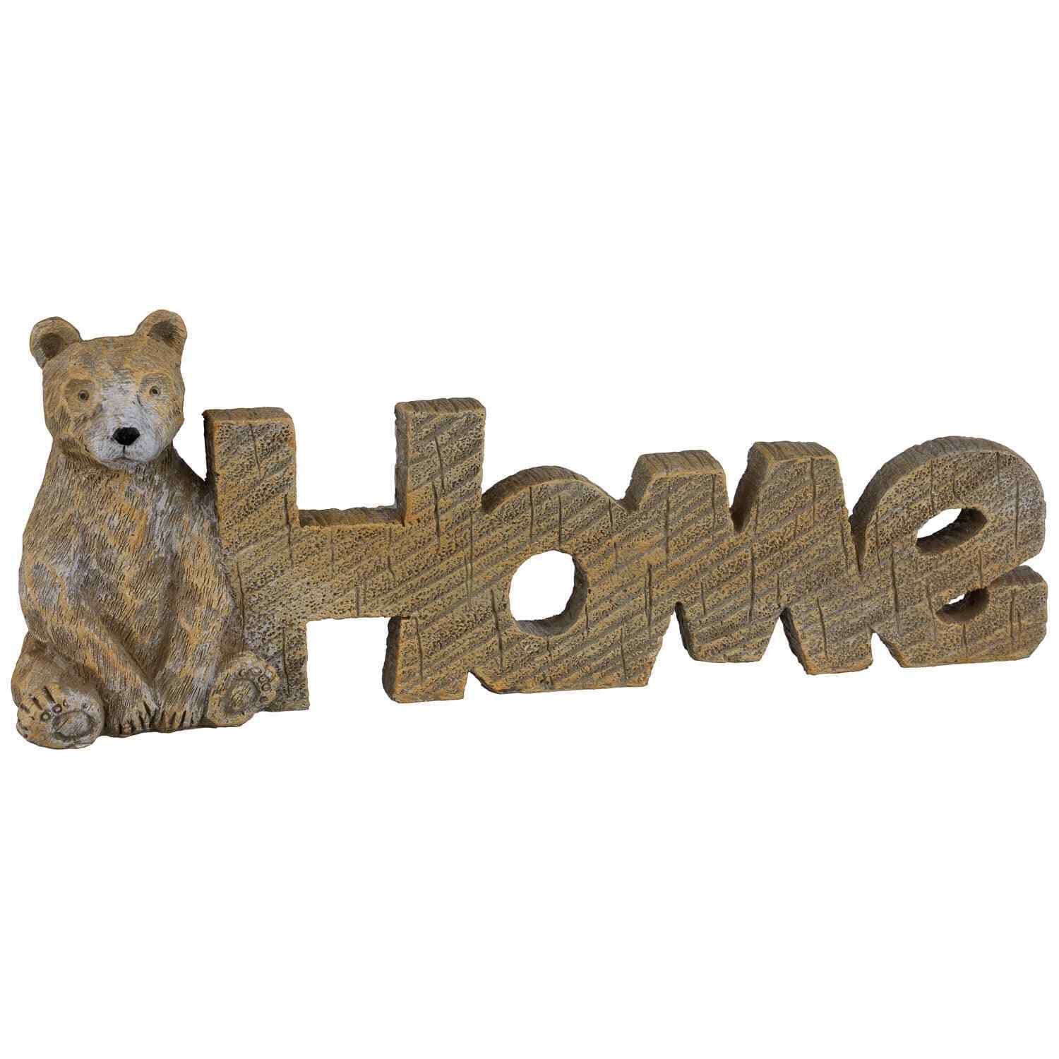 Woodland Wood Effect HOME Squirrel HedgeHog Bear Animals Plaque Decor Ornament 