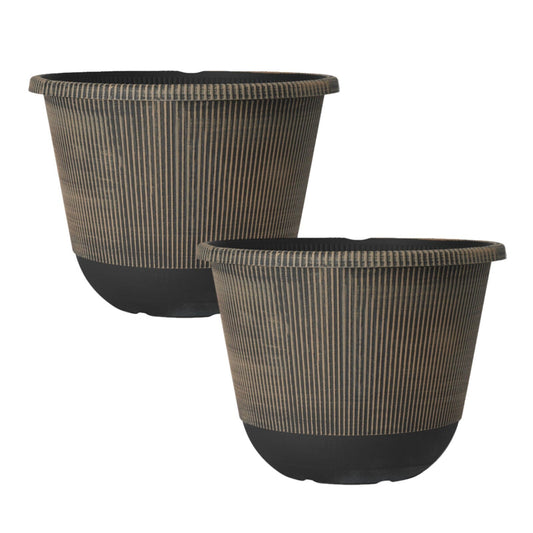 Round Maple Plastic Plant Pot 30cm Indoor 9L Garden Outdoor Flower Planter Cover