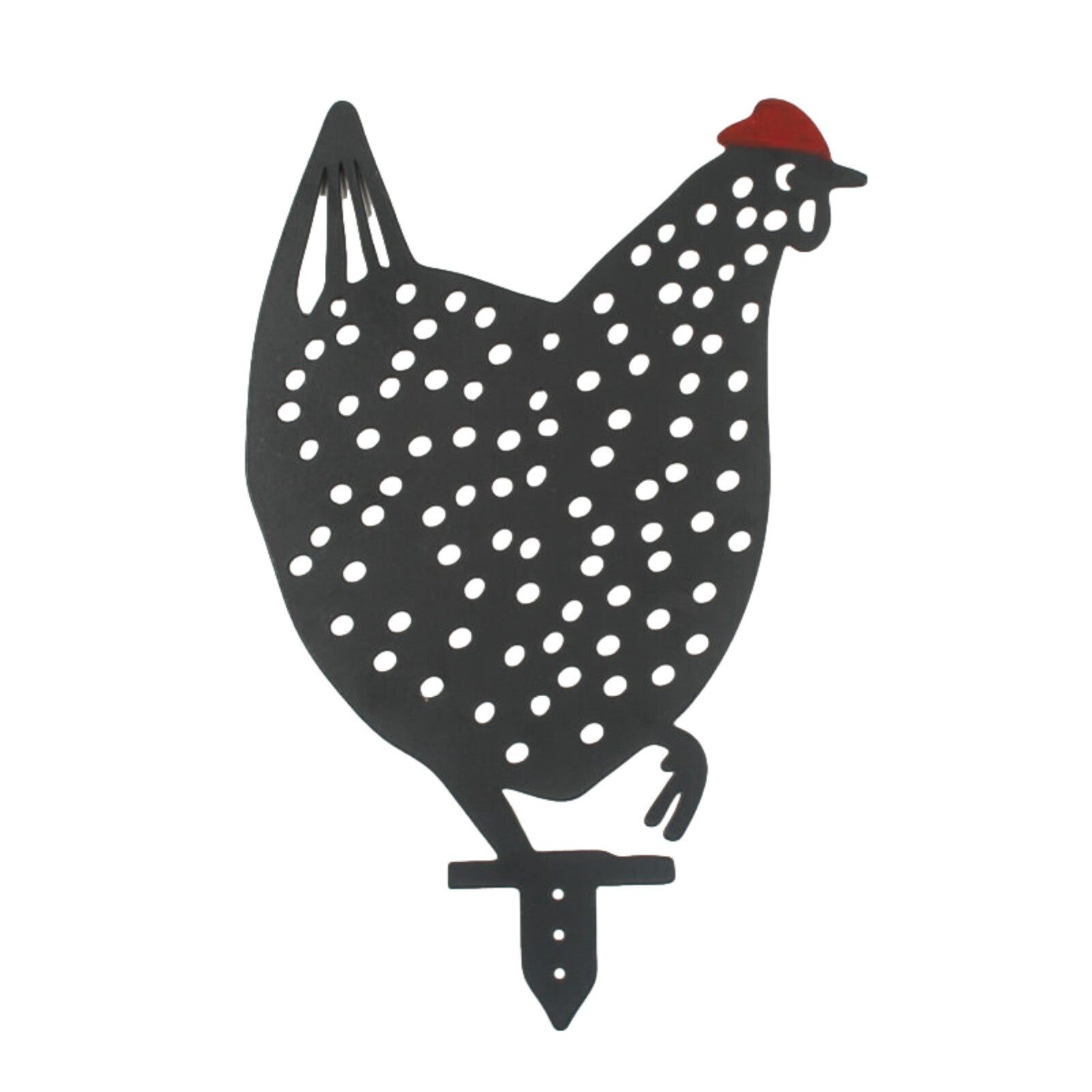 Metal Coated Chicken Stake Outdoor Gaden Lawn Plaque Decor Ornament