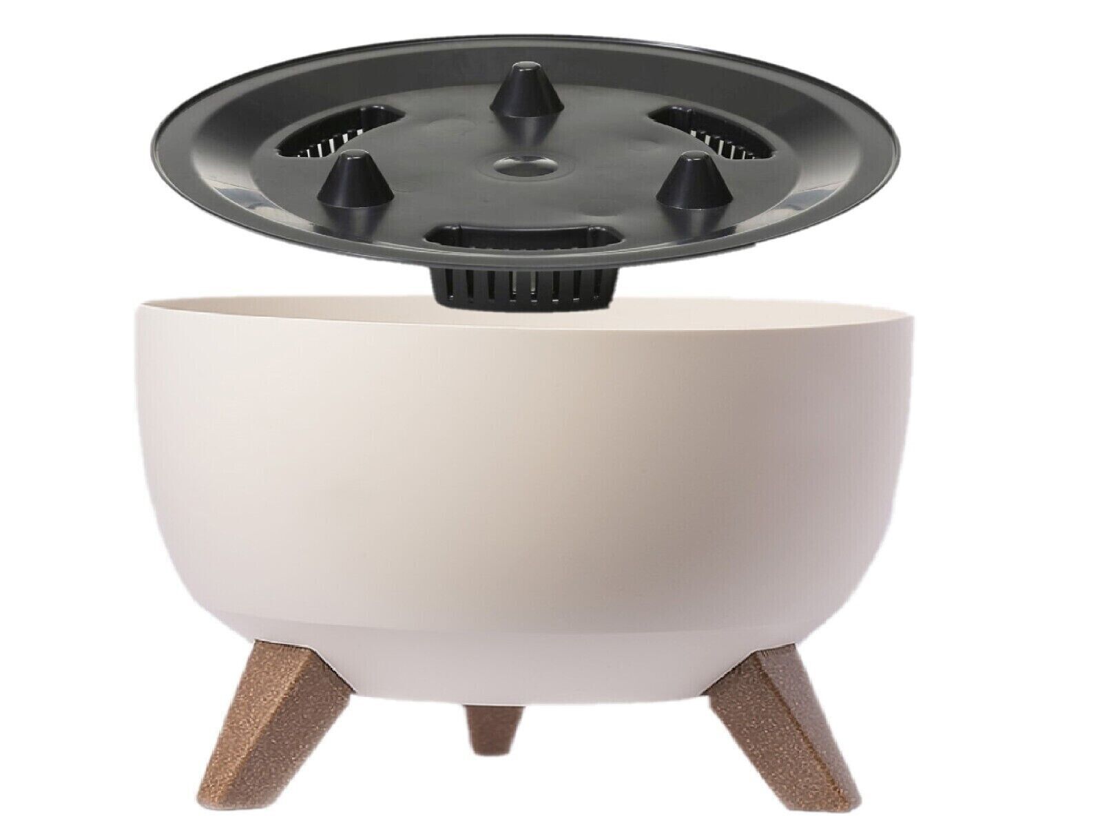 Large Cream Bowl Planter Plant Pot Cover Stand Legs Indoor Outdoor Garden Pot