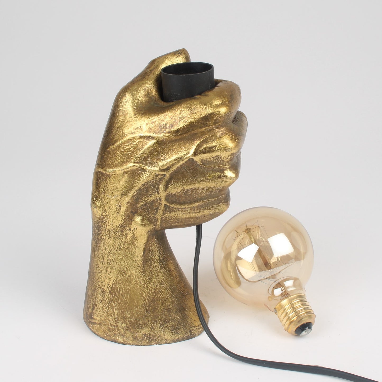 Resin Fist Wall Bulb Lamp Hook for Hanging Indoor Novelty Art Decor Ornament