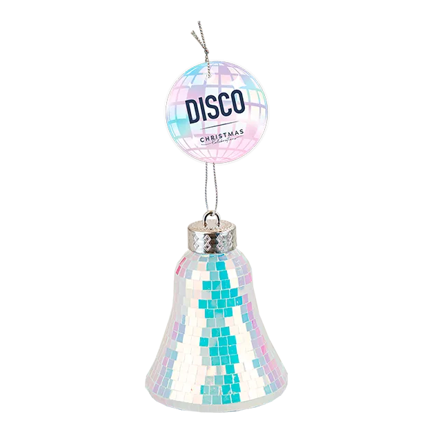 Disco Christmas Tree Hanging Iridescent Mirror Ornaments Xmas Festive Home Party