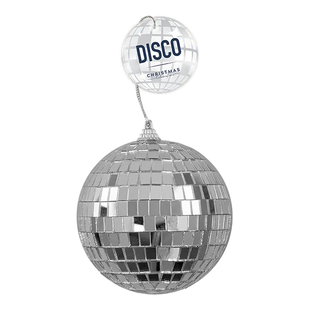 2Pc Disco Ball Mirror Bauble Christmas Tree Hanging Xmas Party Festive Ornament