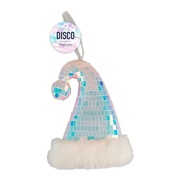 Disco Christmas Tree Hanging Iridescent Mirror Ornaments Xmas Festive Home Party