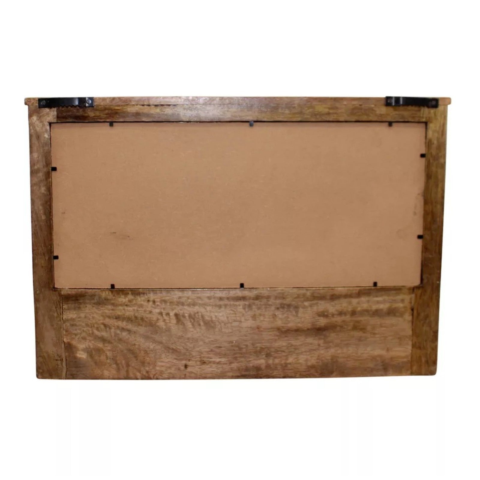 Blackboard with 5 Storage Slots & Key Hooks Rustic Mango Wood Message Board