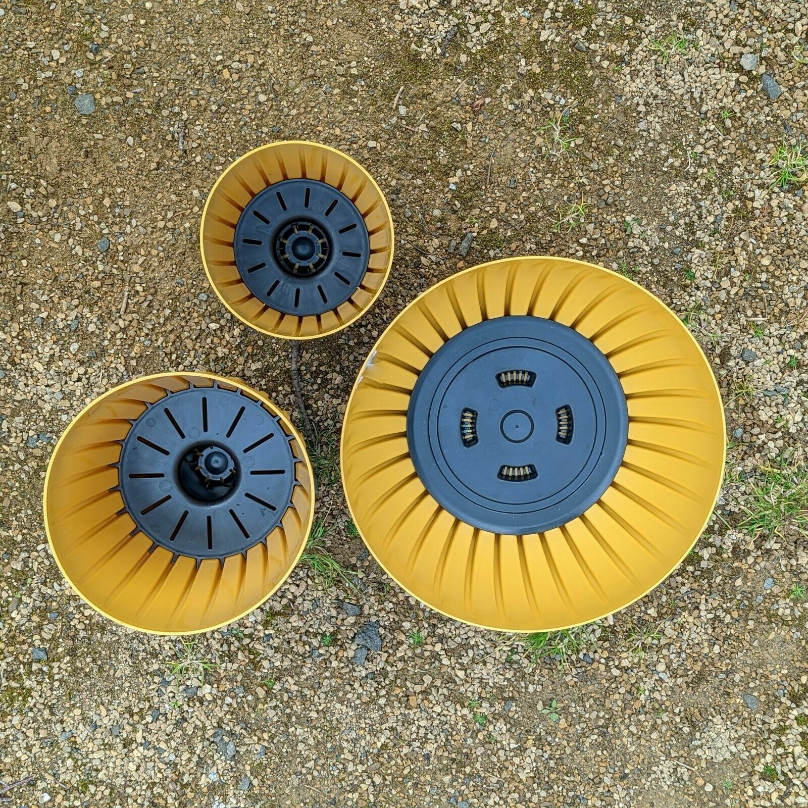 Mustard Yellow Plastic Plant Pot 15cm Round Garden Planter Cover Garden Decor