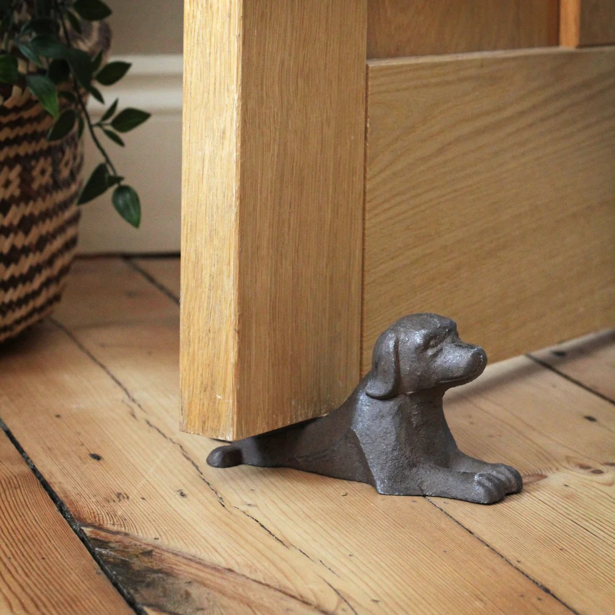 Dog Metal Doorstopper Heavy Door Wedge Shabby Chic Puppy Floor Stopper Rustic