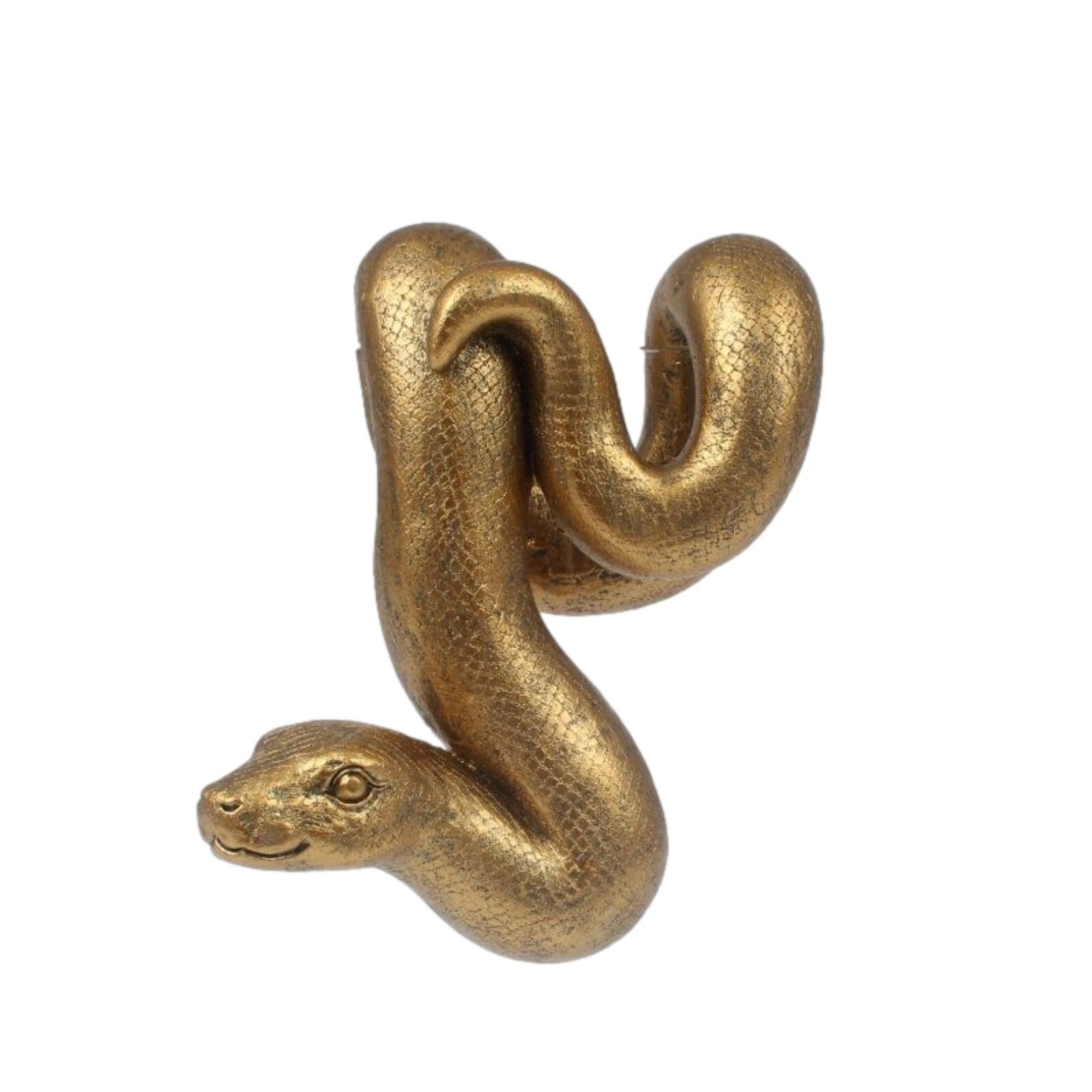 Resin Gold Snake Plant Pot Hanger Antique Pot Animal Home Garden Decor Ornament