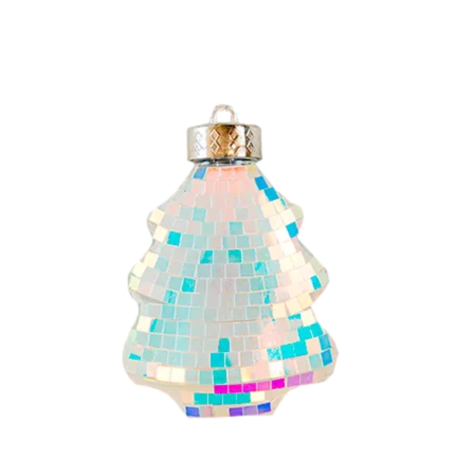 Disco Christmas Tree Hanging Iridescent Mirror Ornaments Xmas Festive Home Party