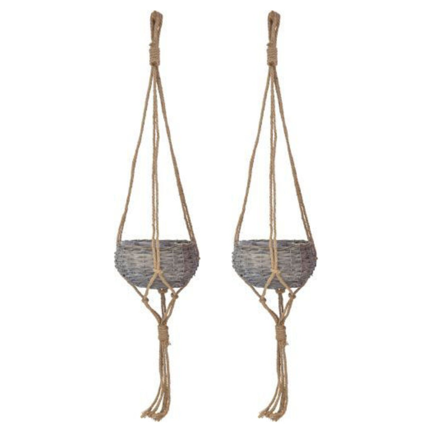 Macrame Plant Hanger Planter Willow Rope Hanging Indoor Jute Basket Home Decor