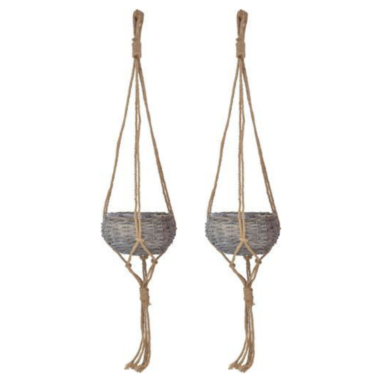 Macrame Plant Hanger Planter Willow Rope Hanging Indoor Jute Basket Home Decor