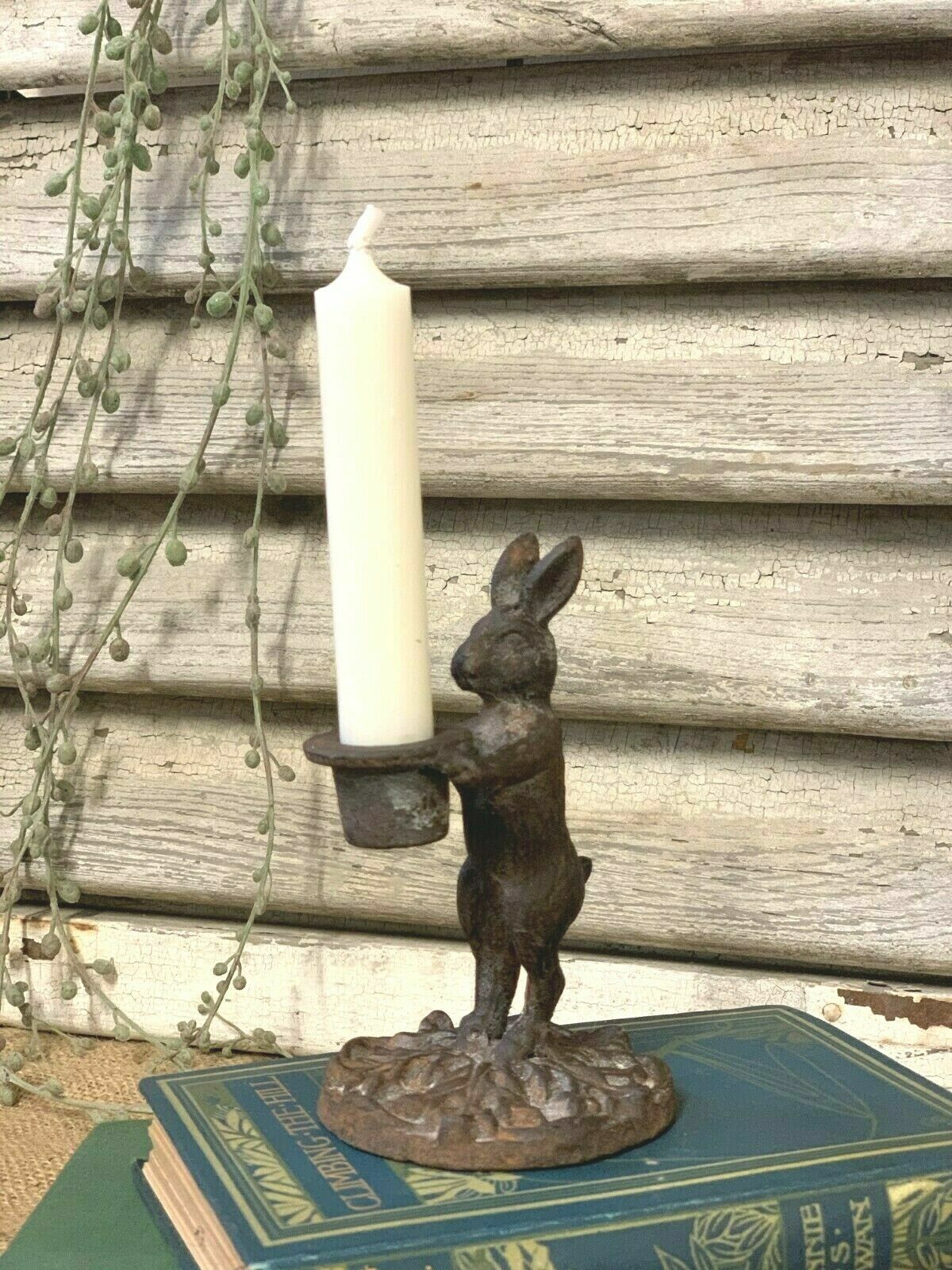 10 Antique French Style Rabbit Hare Candlestick Candle Holder Xmas Dinner Table