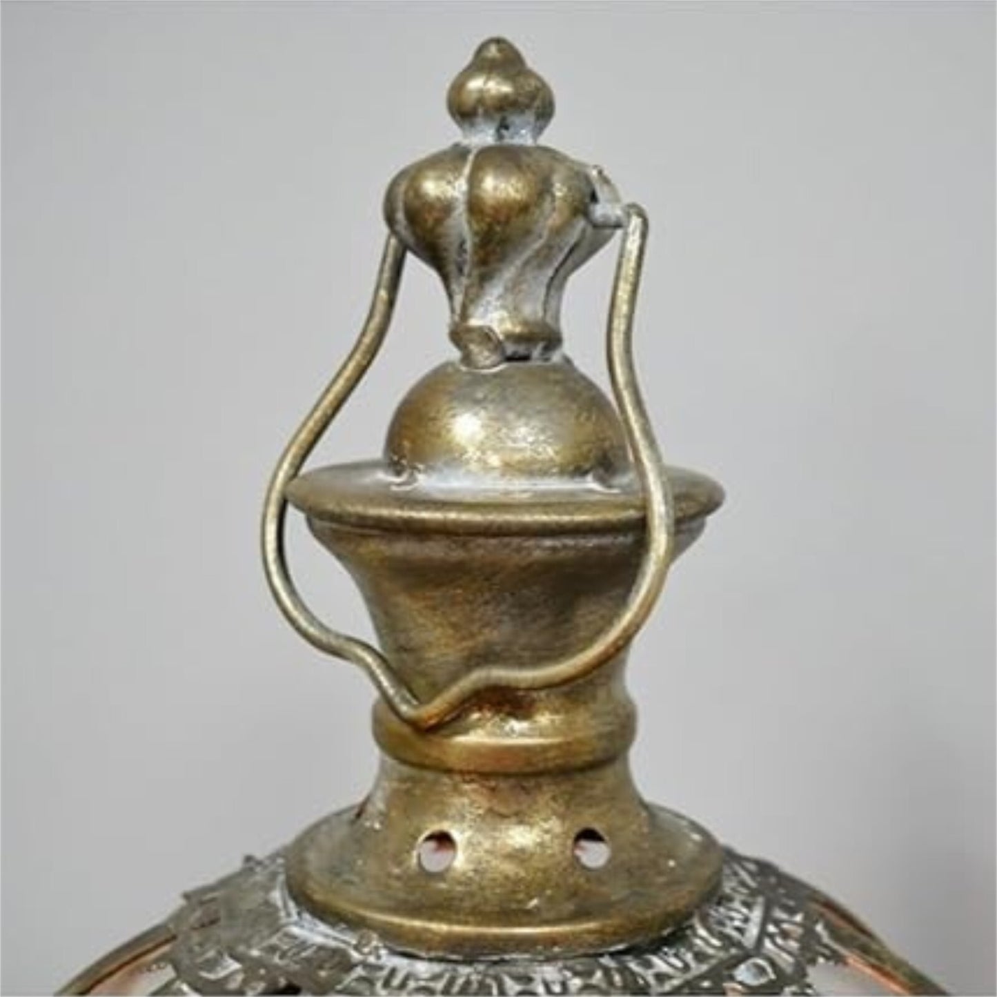 Gold Lantern on Stand Vintage Tall Rustic Antique Style Home Candle Holder Gift